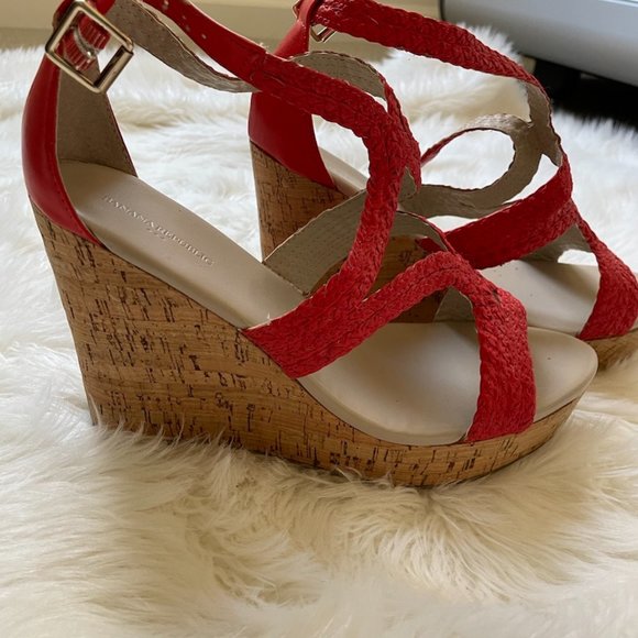 Banana Republic Factory size 10 Red-Orange Espadrilles - Picture 6 of 8